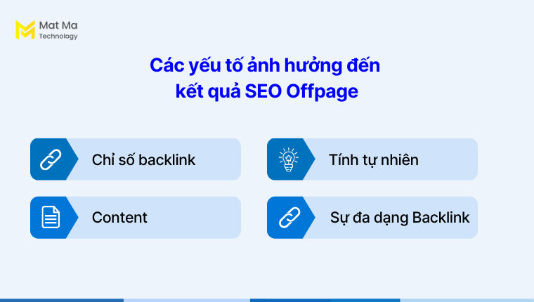 Các yếu tố ảnh hưởng đến kết quả SEO Offpage